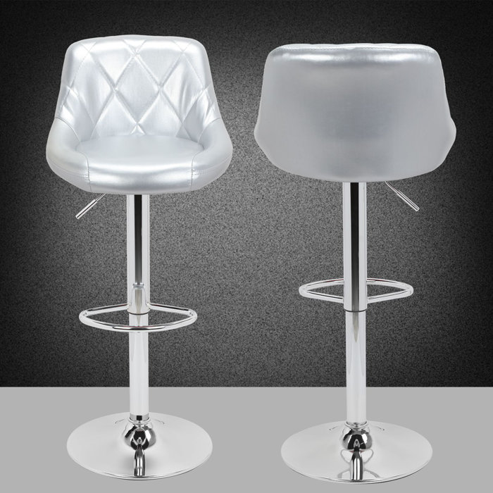 Wade Logan® Loxley Swivel Adjustable Height Bar Stool & Reviews Wayfair